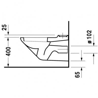 Duravit pakabinamas WC Duraplus 019509+087400+006420 3