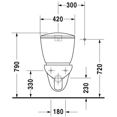 Duravit pakabinamas WC Duraplus 019509+087400+006420 4