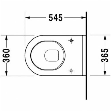 Duravit pakabinamas WC Starck 3 220609 2