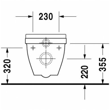 Duravit pakabinamas WC Starck 3 220609 4