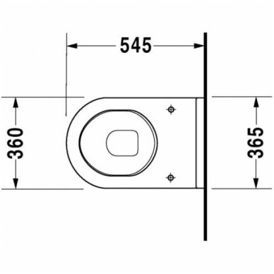 Duravit pakabinamas WC Starck 3 221509 2