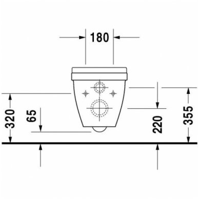 Duravit pakabinamas WC Starck 3 221509 4