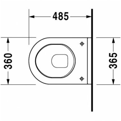 Duravit pakabinamas WC Starck 3 Compact 220209 2