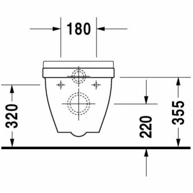 Duravit pakabinamas WC Starck 3 Compact 220209 4