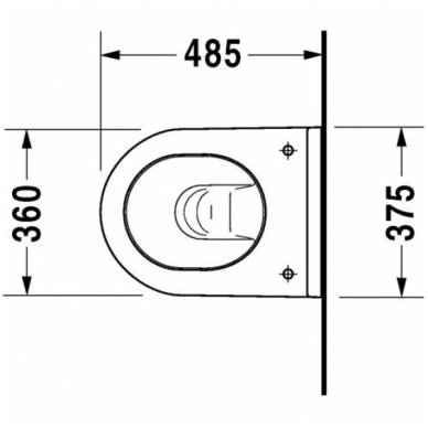 Duravit pakabinamas WC Starck 3 Compact 222709 2