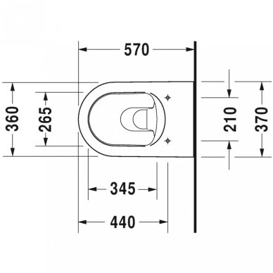 Duravit pakabinamas WC ME by Starck 252809 2