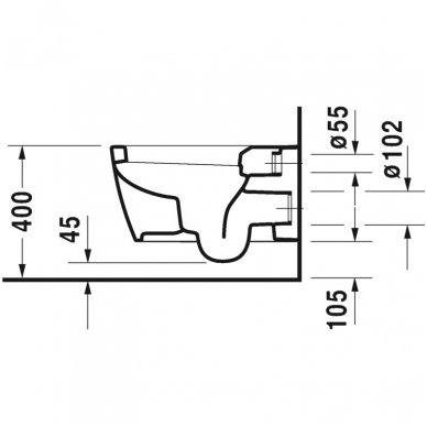 Duravit pakabinamas WC ME by Starck 252809 3