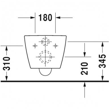 Duravit pakabinamas WC ME by Starck 252809 4