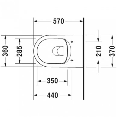 Duravit pakabinamas WC ME by Starck (Rimless) 252909 2