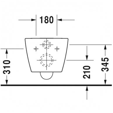 Duravit pakabinamas WC ME by Starck (Rimless) 252909 4