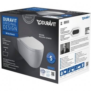 Duravit pakabinamas WC su dangčiu ME by Starck Rimless 2