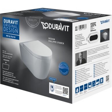 Duravit pakabinamas WC su dangčiu ME by Starck HygieneFlush 4