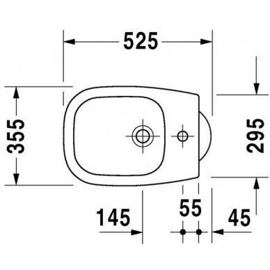 Duravit pastatoma bidė D-Code 223710 2