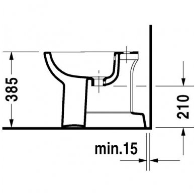 Duravit pastatoma bidė D-Code 223710 3