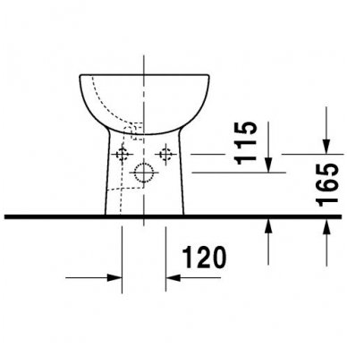 Duravit pastatoma bidė D-Code 223710 4