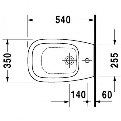 Duravit pastatoma bidė D-Code 223810 2