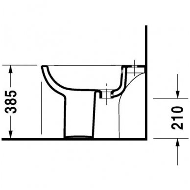 Duravit pastatoma bidė D-Code 223810 3