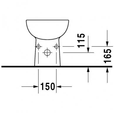 Duravit pastatoma bidė D-Code 223810 4