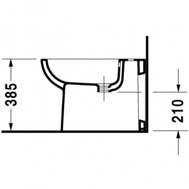 Duravit pastatoma bidė D-Code 224110 3