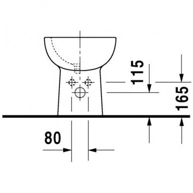 Duravit pastatoma bidė D-Code 224110 4