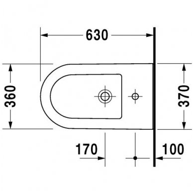 Duravit pastatoma bidė Darling New 225110 2