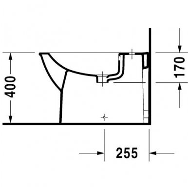 Duravit pastatoma bidė Darling New 225110 3