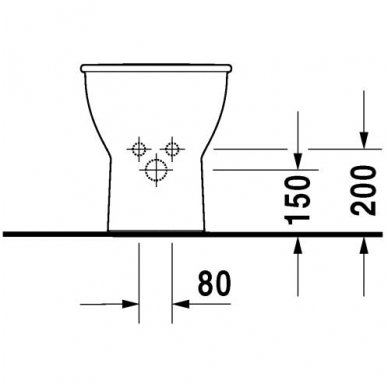 Duravit pastatoma bidė Darling New 225110 4