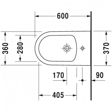 Duravit pastatoma bidė ME by Starck 228910 2