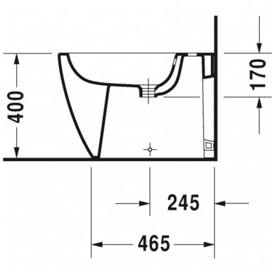 Duravit pastatoma bidė ME by Starck 228910 3