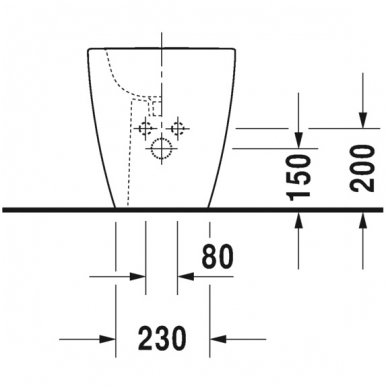 Duravit pastatoma bidė ME by Starck 228910 4