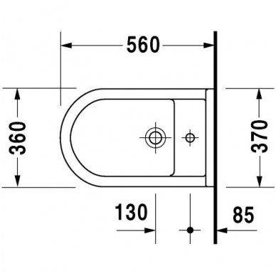 Duravit pastatoma bidė Starck 3 223010 2