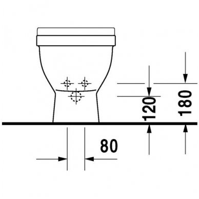 Duravit pastatoma bidė Starck 3 223010 4