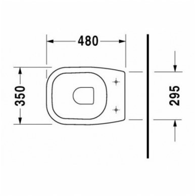 Duravit pastatomas WC D-Code 210809 2