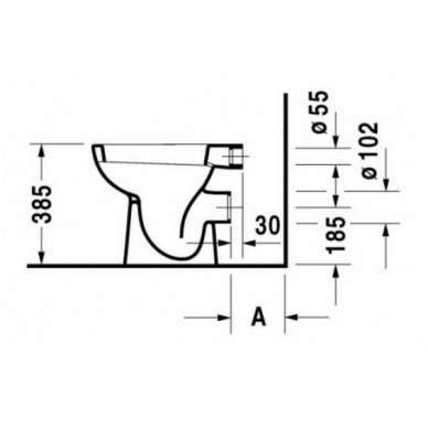 Duravit pastatomas WC D-Code 210809 3