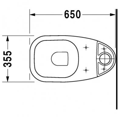 Duravit pastatomas WC D-Code 211109 2