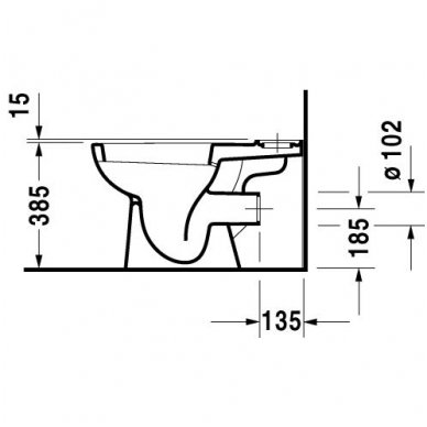 Duravit pastatomas WC D-Code 211109 3