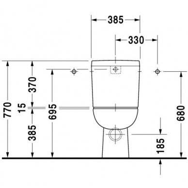 Duravit pastatomas WC D-Code 211109 4