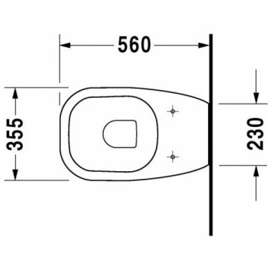 Duravit pastatomas WC D-Code 211509 2