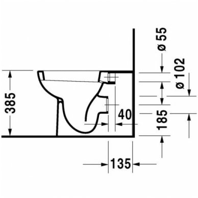 Duravit pastatomas WC D-Code 211509 3