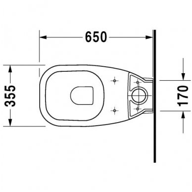 Duravit pastatomas WC D-Code 211809 2