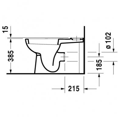 Duravit pastatomas WC D-Code 211809 3