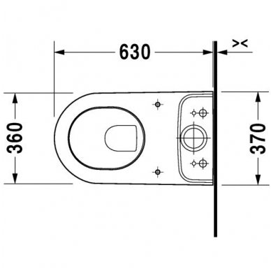 Duravit pastatomas WC Darling New 213809 2