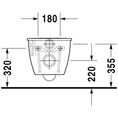 Duravit pakabinamas WC Darling New 254509 4