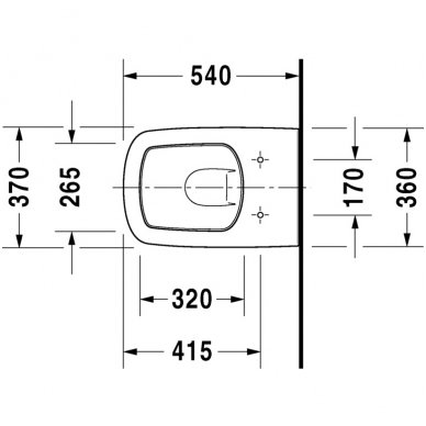 Duravit pakabinamas WC DuraStyle 253609 2