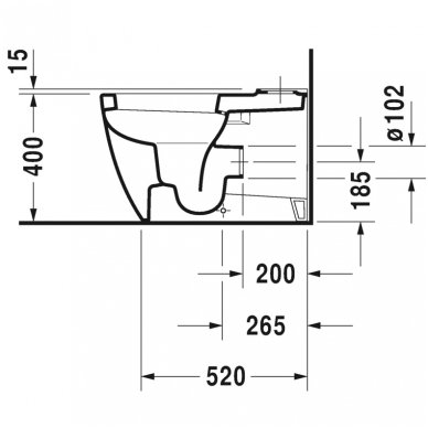 Duravit pastatomas WC ME by Starck 217009 3