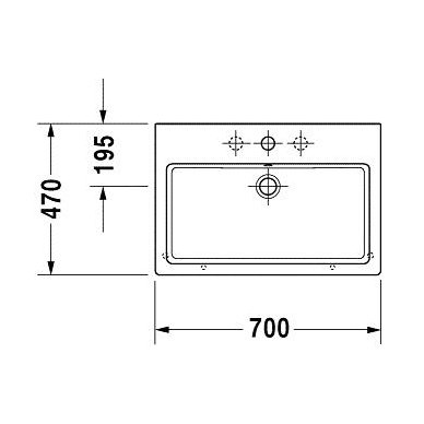 Duravit praustuvas 700x470 Vero 045470 2