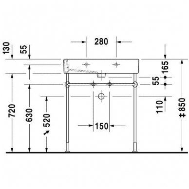 Duravit praustuvas 700x470 Vero 045470 3