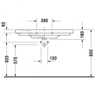 Duravit praustuvas 1050x480 D-Code 034210 3