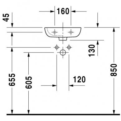 Duravit praustuvas 360x270 D-Code 070536 3