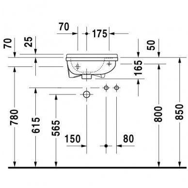 Duravit praustuvas 400x260 Starck 3 075140 3